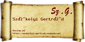 Székelyi Gertrúd névjegykártya